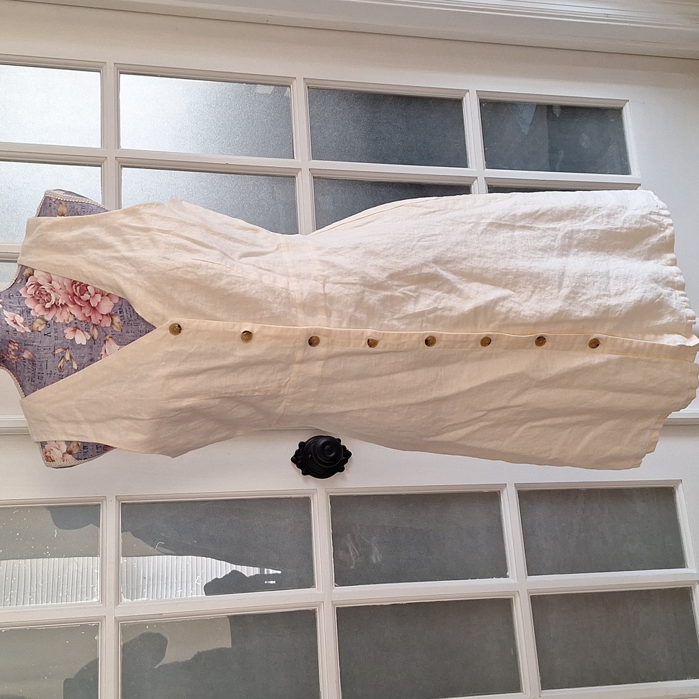 J.crew lined linen button up dress